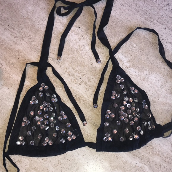 🔥NWOT Sexy, Sheer Rhinestone Bikini 😘 - Picture 7 of 10